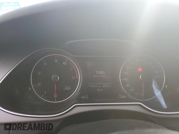 2015 Audi A4 Premium Plus with VIN WAUHFAFL8FN014875, listed as a Copart auction lot 73886884 with 74,933 mi miles and Salvage Title. Bid and sale history available at carsss.com. Image 9.
