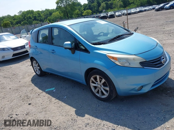 2014 Nissan Note S with VIN 3N1CE2CP7EL381412, listed as a IAAI auction lot 42425815 with 128,391 mi miles and . Bid and sale history available at DreamBid. Image 1.