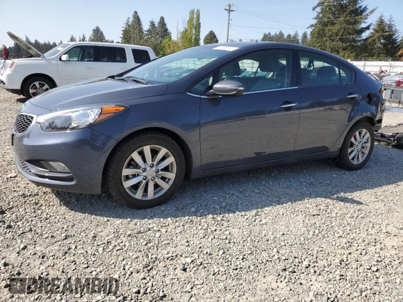 2014 Kia Forte EX with VIN KNAFX4A81E5050091, listed as a Copart auction lot 53796535 with 86,378 mi miles and Salvage Title. Bid and sale history available at carsss.com. Image 1.