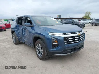 2025 Chevrolet Equinox FWD LT with VIN 3GNAXHEG6SL130902, listed as a IAAI auction lot 41161802 with 1,310 mi miles and . Bid and sale history available at DreamBid. Image 1.