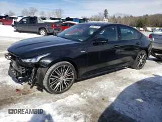 2021 Cadillac CT5 V-Series with VIN 1G6DV5RW5M0147060, listed as a Copart auction lot 45525665 with 26,846 mi miles and Salvage title. Bid and sale history available at DreamBid. Image 1.