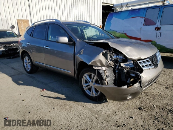 2012 Nissan Rogue S with VIN JN8AS5MVXCW716959, listed as a Copart auction lot 46670865 with 136,133 mi miles and Salvage Title. Bid and sale history available at DreamBid. Image 4.