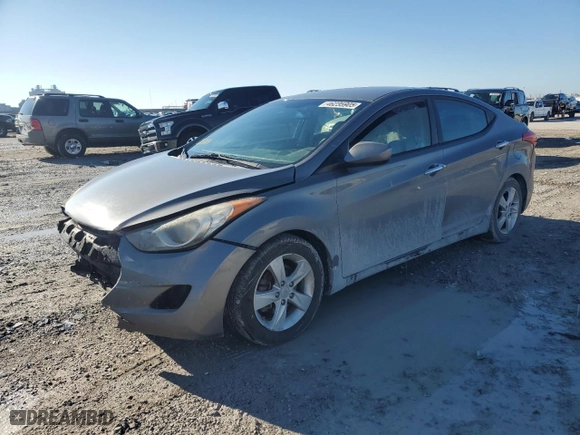 2013 Hyundai Elantra GLS PZEV with VIN 5NPDH4AE2DH452505, listed as a Copart auction lot 46235905 with 181,299 mi miles and Salvage Title. Bid and sale history available at carsss.com. Image 1.
