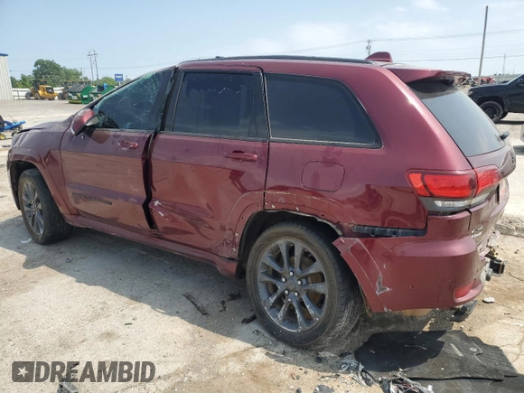 2018 Jeep Grand Cherokee High Altitude z VIN 1C4RJFCG4JC212030, wystawiony jako Copart lot #57978055 z przebiegiem Nie podano mil oraz Szkoda całkowita • Salvage title. Historia ofert i sprzedaży dostępna na DreamBid. Obrazek 2.