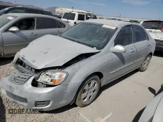 2007 Kia Spectra EX with VIN KNAFE121875442865, listed as a Copart auction lot 46743325 with 82,267 mi miles and Salvage Title. Bid and sale history available at carsss.com. Image 1.