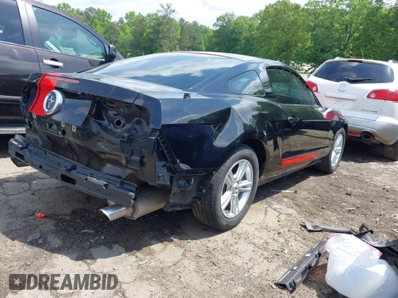 2011 Ford Mustang V6 with VIN 1ZVBP8AM5B5143338, listed as a IAAI auction lot 42161117 with 143,635 mi miles and . Bid and sale history available at DreamBid. Image 4.
