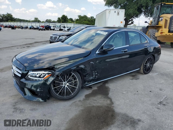 2019 Mercedes-Benz C 300 with VIN 55SWF8DB6KU316217, listed as a Copart auction lot 57811325 with 43,054 mi miles and Salvage title. Bid and sale history available at DreamBid. Image 1.