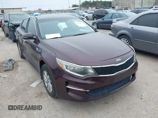 2017 Kia Optima LX with VIN 5XXGT4L37HG164861, listed as a IAAI auction lot 41624517 with 173,356 mi miles. Bid and sale history available at carsss.com. Image 1.