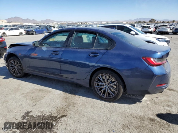 2023 BMW 3 Series 330i with VIN 3MW69FF08P8D62326, listed as a Copart auction lot 45002075 with 15,058 mi miles and Salvage Title. Bid and sale history available at carsss.com. Image 2.