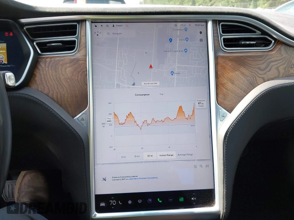 2017 Tesla Model S 100D with VIN 5YJSA1E27HF202563, listed as a IAAI auction lot 42460702 with 71,715 mi miles and . Bid and sale history available at DreamBid. Image 17.
