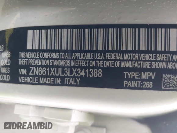 2020 Maserati Levante z VIN ZN661XUL3LX341388, wystawiony jako IAAI lot #41746344 z przebiegiem 26 911 mil mil oraz . Historia ofert i sprzedaży dostępna na DreamBid. Obrazek 9.