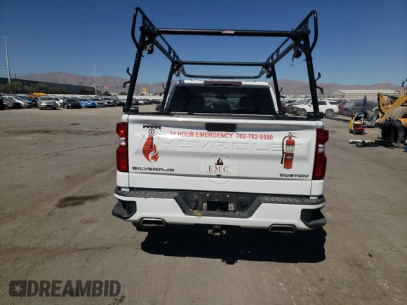 2020 Chevrolet Silverado 1500 Custom with VIN 1GCRWBEF1LZ102082, listed as a Copart auction lot 73054144 with 63,443 mi miles and Salvage Title. Bid and sale history available at carsss.com. Image 6.