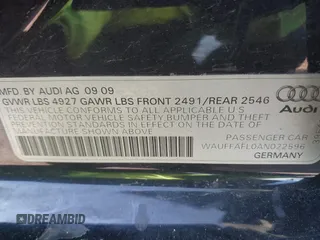 2010 Audi A4 2.0T Premium Plus with VIN WAUFFAFL0AN022596, listed as a IAAI auction lot 42028115 with 108,215 mi miles. Bid and sale history available at carsss.com. Image 9.