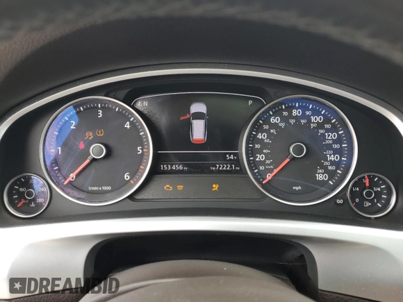 2012 Volkswagen Touareg Sport with VIN WVGFK9BP4CD001860, listed as a Copart auction lot 55090375 with 153,456 mi miles and Salvage title. Bid and sale history available at DreamBid. Image 9.