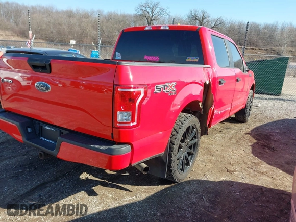 2017 Ford F-150 XL with VIN 1FTEW1EF1HKE08840, listed as a IAAI auction lot 41780630 with 120,383 mi miles and . Bid and sale history available at DreamBid. Image 4.