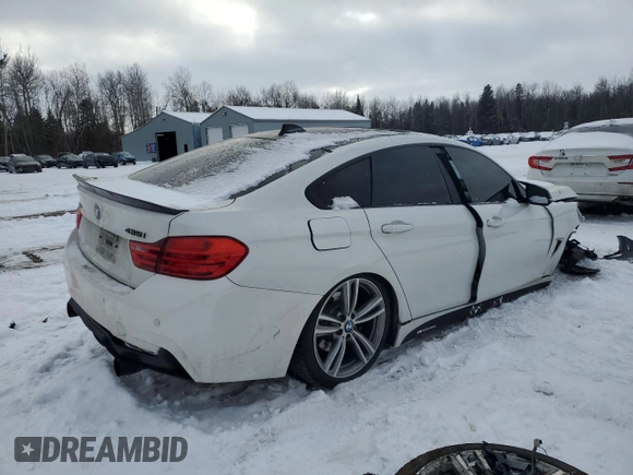 2015 BMW 4 Series 435i xDrive with VIN WBA4B3C58FGV48717, listed as a Copart auction lot 87610535 with 134,623 mi miles and Salvage Title. Bid and sale history available at DreamBid. Image 3.