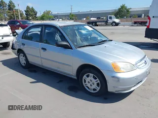 2001 Honda Civic LX with VIN 2HGES16591H619719, listed as a IAAI auction lot 42183571 with 294,983 mi miles. Bid and sale history available at carsss.com. Image 1.