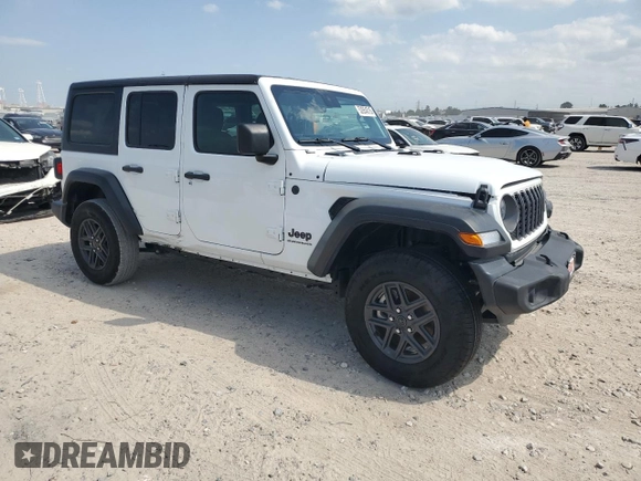 2025 Jeep Wrangler Sport S z VIN 1C4PJXDN6SW511299, wystawiony jako Copart lot #52954515 z przebiegiem 1 679 mil mil oraz Szkoda całkowita • Salvage title. Historia ofert i sprzedaży dostępna na DreamBid. Obrazek 4.