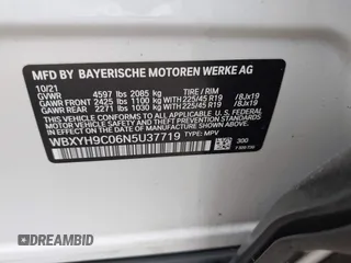 2022 BMW X2 sDrive28i z VIN WBXYH9C06N5U37719, wystawiony jako IAAI lot #42355050 z przebiegiem 33 127 mil mil oraz . Historia ofert i sprzedaży dostępna na DreamBid. Obrazek 9.
