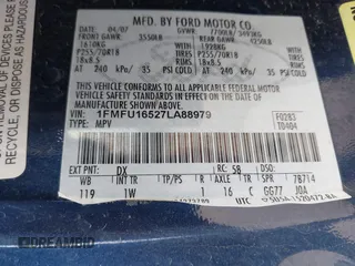 2007 Ford Expedition XLT с VIN 1FMFU16527LA88979, выставлен на аукционе IAAI как лот 42420257 с пробегом 152 478 миль миль и . История ставок и продаж доступна на DreamBid. Изображение 9.