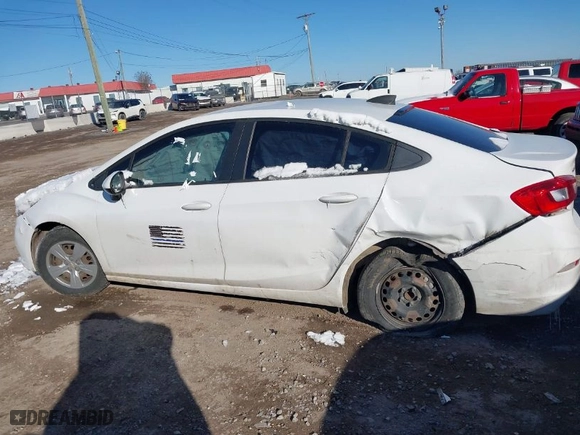 2017 Chevrolet Cruze LS with VIN 1G1BC5SM6H7221790, listed as a IAAI auction lot 41625345 with NaN miles. Bid and sale history available at carsss.com. Image 14.