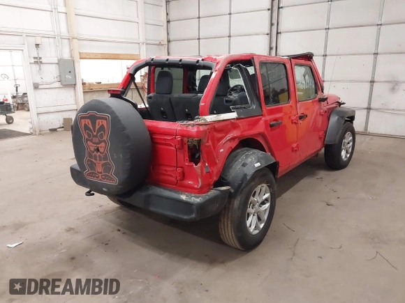 2023 Jeep Wrangler Sport S with VIN 1C4HJXDN1PW630003, listed as a IAAI auction lot 40989202 with 48,000 mi miles and . Bid and sale history available at DreamBid. Image 4.