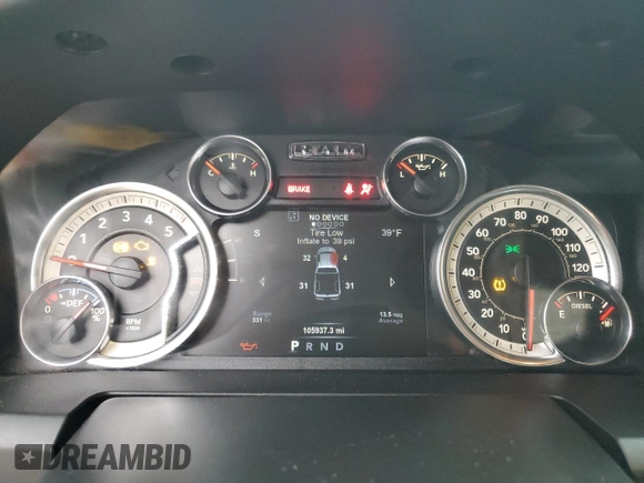 2017 Ram 1500 Big Horn with VIN 1C6RR7LM5HS881046, listed as a Copart auction lot 44811315 with 105,937 mi miles and Salvage Title. Bid and sale history available at carsss.com. Image 9.