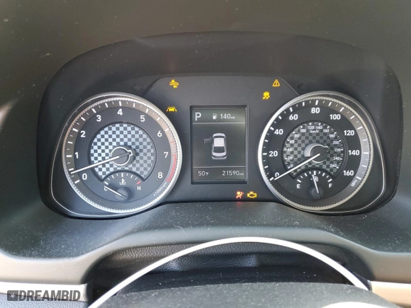 2020 Hyundai Elantra SE with VIN 5NPD74LF6LH594296, listed as a Copart auction lot 46218865 with 21,590 mi miles and Salvage Title. Bid and sale history available at carsss.com. Image 9.