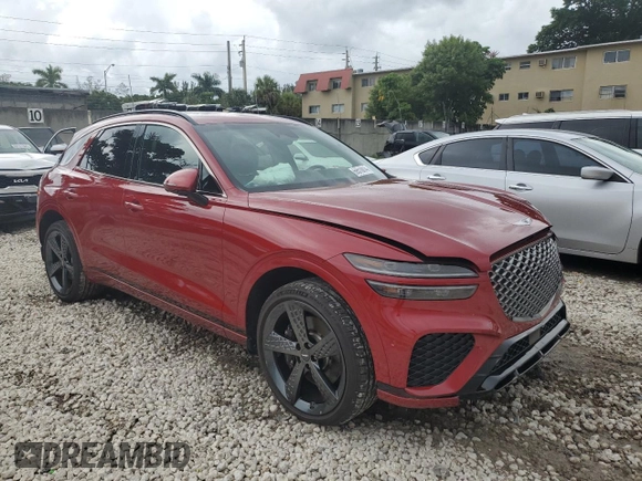 2022 Genesis GV70 Sport with VIN KMUMCDTC5NU061475, listed as a Copart auction lot 69510014 with 20,051 mi miles and Salvage title. Bid and sale history available at DreamBid. Image 4.