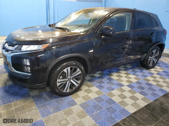 2023 Mitsubishi Outlander Sport ES with VIN JA4ARUAU1PU006017, listed as a Copart auction lot 43723755 with 25,530 mi miles and Clean Title. Bid and sale history available at carsss.com. Image 1.