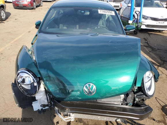 2018 Volkswagen Beetle S with VIN 3VWFD7AT7JM712713, listed as a Copart auction lot 77402094 with 0 mi miles and Clean Title. Bid and sale history available at carsss.com. Image 11.