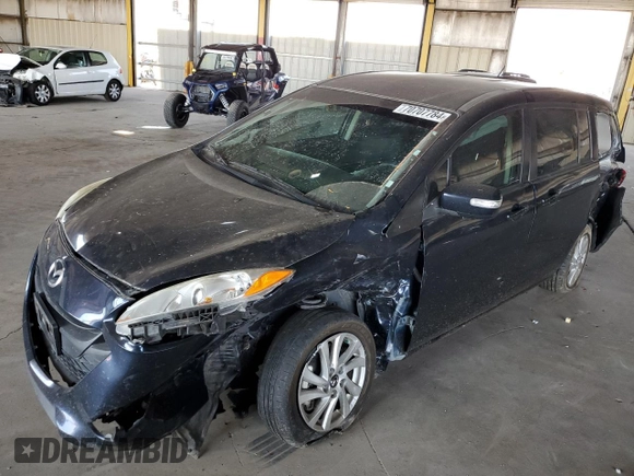 2014 Mazda 5 Sport with VIN JM1CW2BL1E0177176, listed as a Copart auction lot 70707784 with 113,071 mi miles and Salvage Title. Bid and sale history available at DreamBid. Image 1.