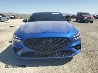 2023 Genesis G70 2.0T with VIN KMTG34TA9PU105285, listed as a Copart auction lot 58724654 with 26,885 mi miles and Salvage Title. Bid and sale history available at DreamBid. Image 5.
