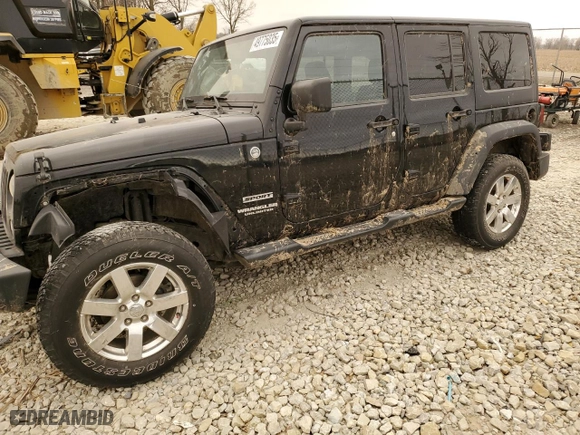 2015 Jeep Wrangler Unlimited Sport with VIN 1C4HJWDG9FL598249, listed as a Copart auction lot 49775035 with 116,486 mi miles and Salvage Title. Bid and sale history available at carsss.com. Image 1.