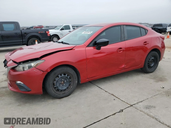 2015 Mazda 3 i SV with VIN JM1BM1T75F1221205, listed as a Copart auction lot 43222675 with 88,212 mi miles and Clean Title. Bid and sale history available at carsss.com. Image 1.