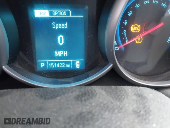2014 Chevrolet Cruze LS with VIN 1G1PA5SH0E7145168, listed as a IAAI auction lot 41957410 with 151,422 mi miles and . Bid and sale history available at DreamBid. Image 16.