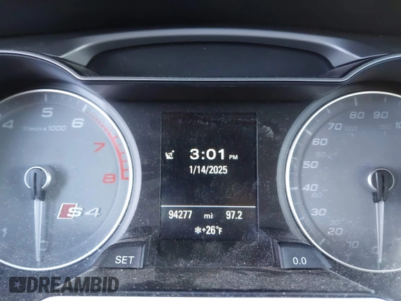 2015 Audi S4 Premium Plus with VIN WAUDGAFL7FA066078, listed as a IAAI auction lot 41287745 with 94,277 mi miles. Bid and sale history available at carsss.com. Image 7.