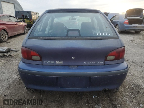 1997 Geo Metro LSi z VIN 2C1MR2299V6755576, wystawiony jako Copart lot #44416715 z przebiegiem 207 281 mil mil oraz Szkoda całkowita • Salvage title. Historia ofert i sprzedaży dostępna na DreamBid. Obrazek 6.