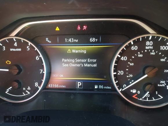 2018 Nissan Maxima SV with VIN 1N4AA6AP6JC368169, listed as a IAAI auction lot 41797219 with 43,166 mi miles and . Bid and sale history available at DreamBid. Image 7.