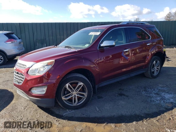 2017 Chevrolet Equinox Premier with VIN 2GNALDEK4H1537331, listed as a Copart auction lot 45190865 with 129,661 mi miles and Salvage Title. Bid and sale history available at carsss.com. Image 1.
