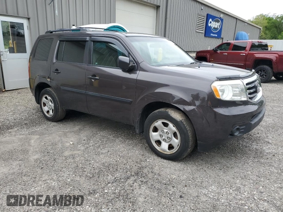 2012 Honda Pilot LX with VIN 5FNYF4H25CB010625, listed as a Copart auction lot 57208515 with 81,617 mi miles and Salvage title. Bid and sale history available at DreamBid. Image 4.
