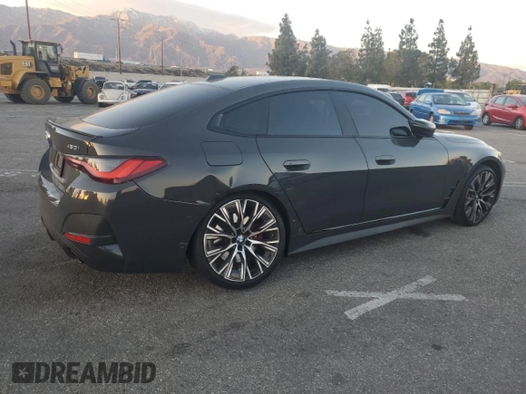 2023 BMW 4 Series 430i with VIN WBA63AV04PFN34378, listed as a Copart auction lot 41647305 with 33,416 mi miles and Salvage title. Bid and sale history available at DreamBid. Image 3.