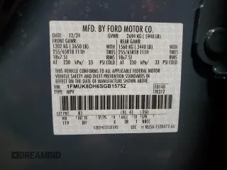 2025 Ford Explorer Active with VIN 1FMUK8DH6SGB15752, listed as a Copart auction lot 44458445 with 0 mi miles and Salvage Title. Bid and sale history available at carsss.com. Image 15.