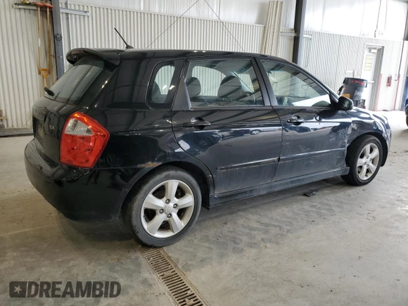 2007 Kia Spectra with VIN KNAFE161375009514, listed as a Copart auction lot 51656405 with 137,418 mi miles and Salvage Title. Bid and sale history available at carsss.com. Image 3.
