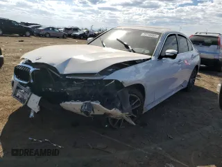 2021 BMW 3 Series 330i xDrive with VIN WBA5R7C03MFK49232, listed as a Copart auction lot 72746864 with 0 mi miles and Salvage Title. Bid and sale history available at carsss.com. Image 1.