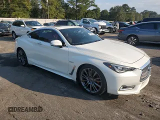 2017 Infiniti Q60 Red Sport 400 with VIN JN1FV7EK4HM611090, listed as a Copart auction lot 75608424 with 96,326 mi miles and Salvage title. Bid and sale history available at DreamBid. Image 4.