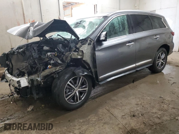2019 Infiniti QX60 Pure with VIN 5N1DL0MM1KC523479, listed as a Copart auction lot 59895065 with 81,731 mi miles and Salvage title. Bid and sale history available at DreamBid. Image 1.