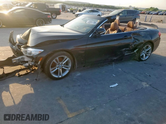 2016 BMW 4 Series 428i z VIN WBA3V7C57G5A27806, wystawiony jako Copart lot #53341735 z przebiegiem 77 381 mil mil oraz Szkoda całkowita • Salvage title. Historia ofert i sprzedaży dostępna na DreamBid. Obrazek 1.