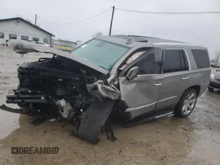 2018 Cadillac Escalade Luxury z VIN 1GYS4BKJ1JR344071, wystawiony jako Copart lot #47487325 z przebiegiem Nie podano mil oraz Szkoda całkowita • Salvage title. Historia ofert i sprzedaży dostępna na DreamBid. Obrazek 1.