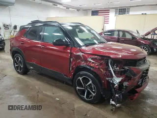 2023 Chevrolet TrailBlazer RS with VIN KL79MUSL0PB036275, listed as a Copart auction lot 46578245 with 26,879 mi miles and Salvage Title. Bid and sale history available at DreamBid. Image 4.